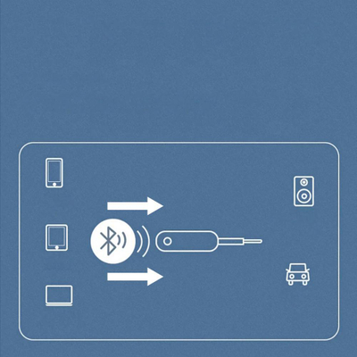 Adapter Bluetooth UGREEN 2 në 1, dërgues edhe marrës, Bluetooth 5.0, për AUX makine, i zi