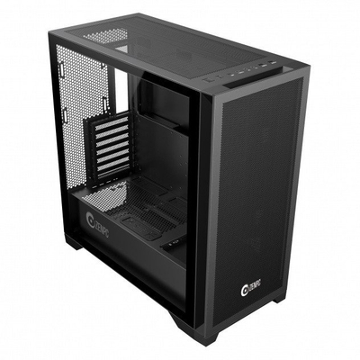 Kuti kompjuteri ZENPC Z9 Mesh Core, ATX, me xham të temperum anash, e zezë
