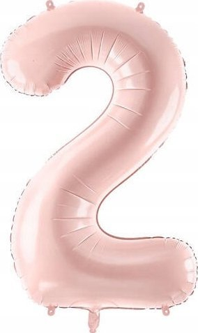 Balonë folio Partydeco numri 2, 72cm, rozë e çelët