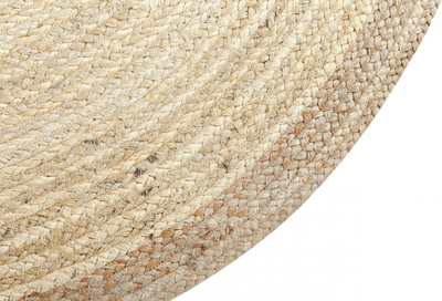Tapet jute MENEMEN, rrumbullak, 120 cm, bezhë e çelët