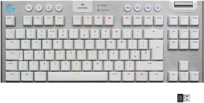 Tastierë Logitech G915 TKL Lightspeed, GL Tactile, US, e argjendtë