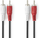 Kabllo audio stereo Nedis CAGL24200BK20, 2x RCA mashkull në 2x RCA mashkull, 2m, e zezë