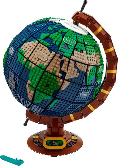 Set ndërtimi LEGO Ideas Globe 21332, glob dekorativ, shumëngjyrësh