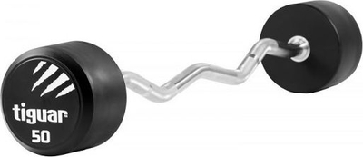 Shufër barbell Tiguar TI-WLBPU050, 50 kg, PU, e zezë