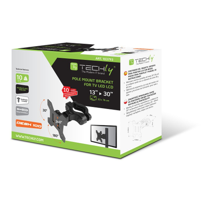 Mbajtës për monitor Techly, 13”-30”, i zi
