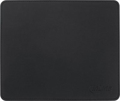 Mousepad InLine Premium 55459L, lëkurë PU, kundër rrëshqitjes, i zi