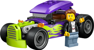 Lodër ndërtuese LEGO City Hot Rod 60485, makinë garash, shumëngjyrëshe