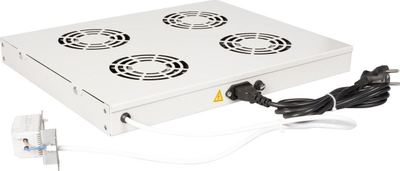 Njësi ventilatori tavani për rack ROLINE Roof Fan Unit 4, për kabinete 19", me termostat, ngjyrë gri