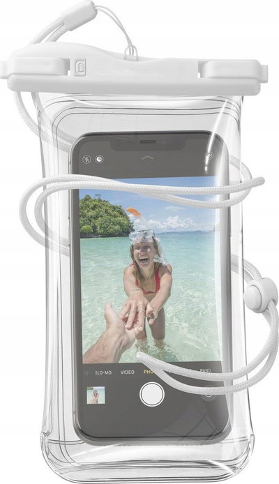 Çantë mbrojtëse për telefon Cellularline Voyager 22, e papërshkueshme nga uji, e bardhë