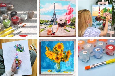 Set pikturimi me numra Ideyka Floral Inspiration, kanavacë 40 x 50 cm, bojëra akrilike