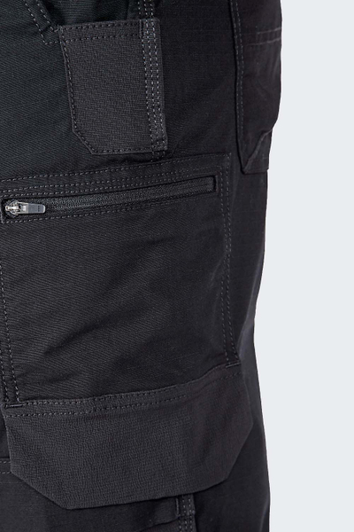Pantallona pune Carhartt Rugged Flex Ripstop, double front, relaxed fit, të zeza, 32 34