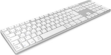 Tastierë Keysonic KSK-8022BT, wireless Bluetooth 3.0, layout gjerman, argjendi