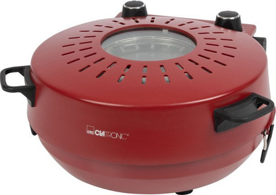 Pjekës pice Clatronic PM3787, 1200W, 32 cm, i kuq