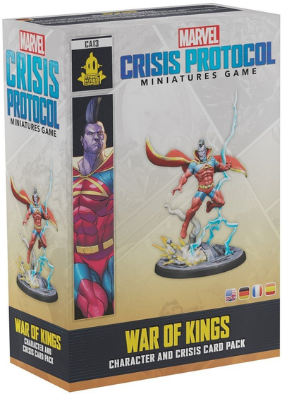 Zgjerim loje tavoline Asmodee Marvel Crisis Protocol War of Kings, personazh Gladiator, pako me karta krize, shumëngjyrëshe