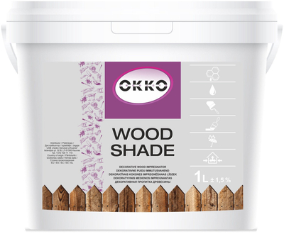 Impregnues druri OKKO Wood Impreg Moss, 1L, për ambiente të brendshme dhe të jashtme, jeshil natyral