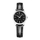 Ore dore Casio LTP-V005L-1BUDF, analoge, për femra, rrip lëkure, e zezë