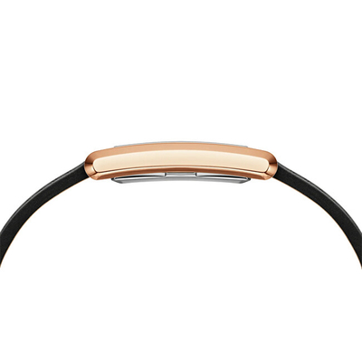 Orë femrash Daniel Wellington DW00100693, kuarc, kornizë rozë ari, rrip lëkure i zi