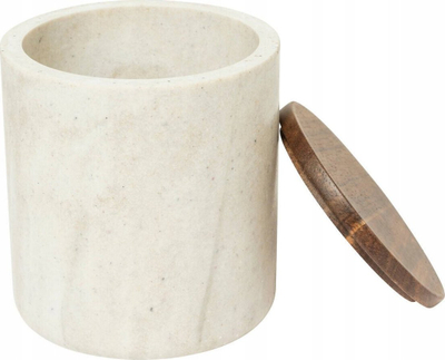 Kuti pambuku 5five COME, Ø 10 cm, polyresin, beige