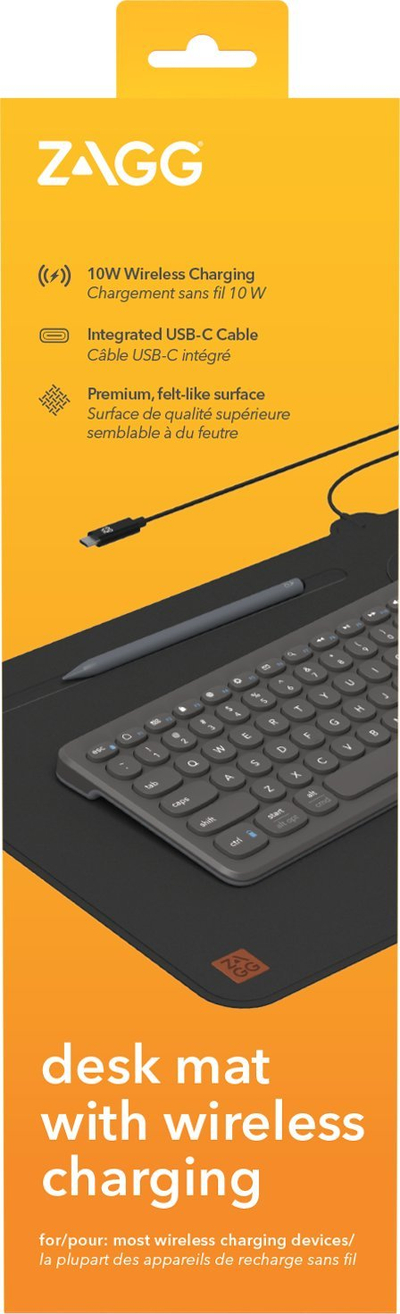 Tapet tavoline me karikim wireless ZAGG Desk Mat 2024, 10W, USB C, i zi