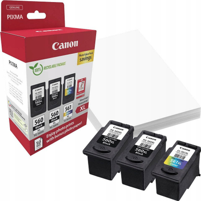 Kartutx bojë Canon PG-560XL x2 CL-561XL, set 3 copë, për Canon Pixma TS535x TS545x TS745x