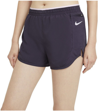 Кратки хеланки за трчање Nike Tempo Luxe за жени, Dri FIT, џеб со патент, темно виолетова