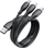 Kabllo karikimi Baseus Ultra Fast One for Three, USB A në Micro USB Lightning USB C, 3.5A, 0.8m, e zezë