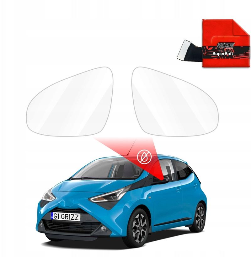 Folie mbrojtëse pasqyre GRIZZ ZeroDrop, për Toyota Aygo 2014-2017, transparente