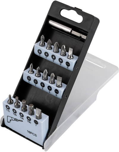 Set bitash për kaçavidë Graphite 56T566, 16 copë, mbajtëse magnetike, kasetë plastike