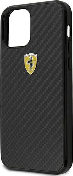 Mbrojtëse telefoni Ferrari FERCAHCP12SBK, për iPhone 12 mini 5.4", hardcase karbon, e zezë