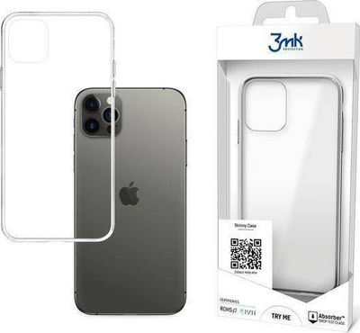 Mbrojtëse telefoni 3mk për iPhone 12 Pro Max, transparente, e hollë, plastike
