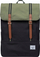 Çantë shpine Herschel Survey me vend për laptop 15", material EcoSystem, e zezë me jeshile
