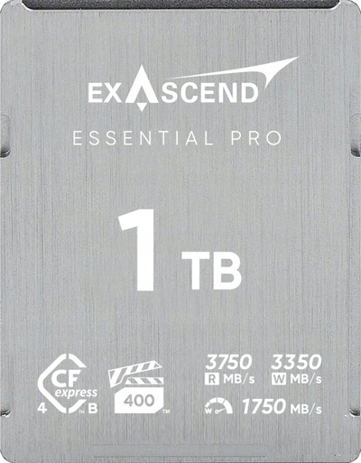 Kartë memorie Exascend Essential Pro CFexpress 4.0 Type B, 1TB, 3750 MB/s, gri