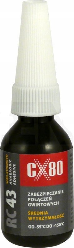Ngjitës bllokues fileto CX80 Threadlocker, forcë mesatare, 10 ml, i kuq