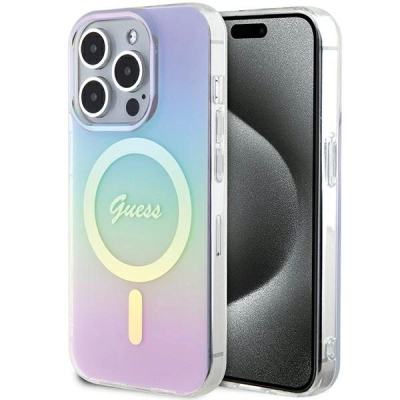 Kapak telefoni Guess GUHMP15LHITSU, iPhone 15 Pro 6.1", MagSafe, gradient vjollcë