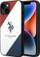 Mbrojtëse telefoni US Polo Assn Tricolor Embossed për iPhone 14 Plus 6.7", prej TPU-je dhe lëkure sintetike, e bardhë