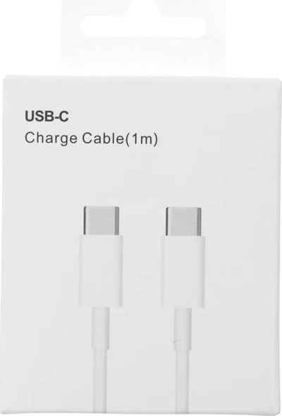 Kabllo USB C në USB C HD26, 30W PD QC 3.0, 1m, e bardhë