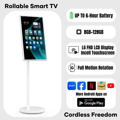 Fatoo Tablet TV - 32" Touchscreen, Android 13, Battery up to 6h - i bardhë