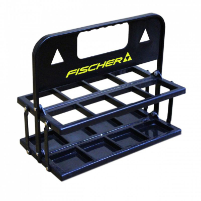 Mbajtëse shishesh Fischer H06920, për 8 shishe 1L, e zezë