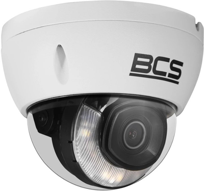 Kamerë IP kupolë BCS BCS-L-DIP18FCR3L3-Ai1, 8MP, PoE, e bardhë