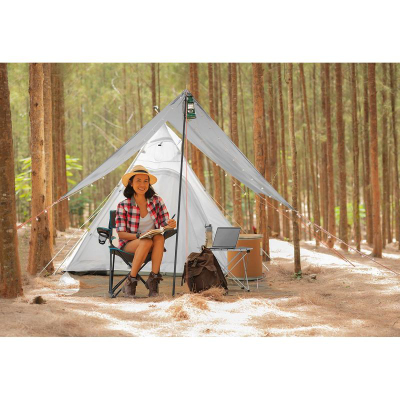Tendë kampingu Aosom Sunshade Tent Sail, 3x4x2.4 m, poliester 210D, gri e çelët