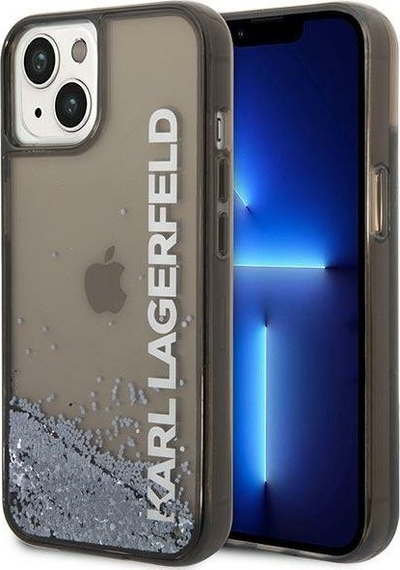 Çantë mbrojtëse Karl Lagerfeld iPhone 14 6.1", plastike, transparente me shkëlqim, gri