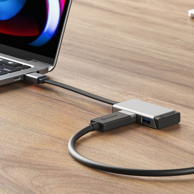 Adapter USB C Alogic MagForce DUO ULCHDASGR, HDMI 2.0 4K 60Hz, USB 3.2 Type A, gri