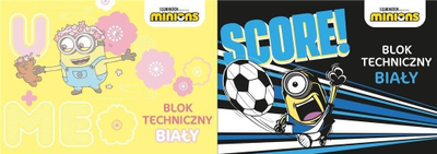 Технички блок Beniamin Minions A4, 10 ливчиња, бел