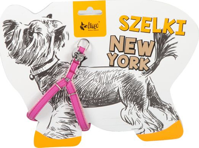 Shtrëngues qeni Dingo New York, për qen të vegjël, me xixa kristalesh, rozë