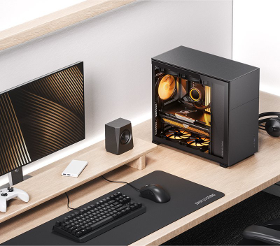 Kase kompjuteri Jonsbo D41, Micro ATX, xham i temperuar, e zezë