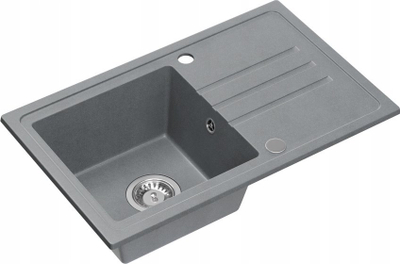 Lavaman kuzhine QUADRON BEN 111, granit, 70x44x17.5cm, me çezme KATE, gri