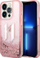 Mbrojtëse telefoni Karl Lagerfeld Liquid Glitter Big KL, për iPhone 14 Pro, e fortë, rozë