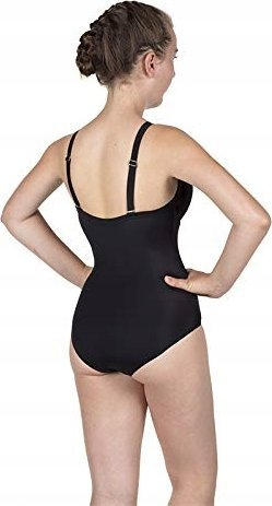 Едноделен костим за капење Fashy Classic, со прилагодливи ремени, корпа со жица, црн