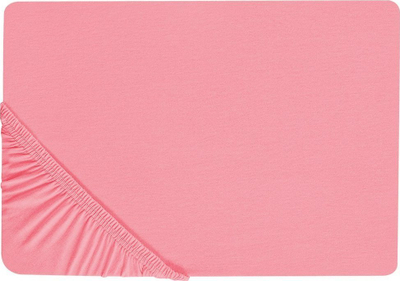 Çarçaf me lastik JANBU Cotton, 180 x 200 cm, pambuk, koral