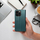 Futera-portofol Smart Magneto për iPhone 16, me kapak magnetik, bëhet mbajtëse horizontale, jeshile e errët